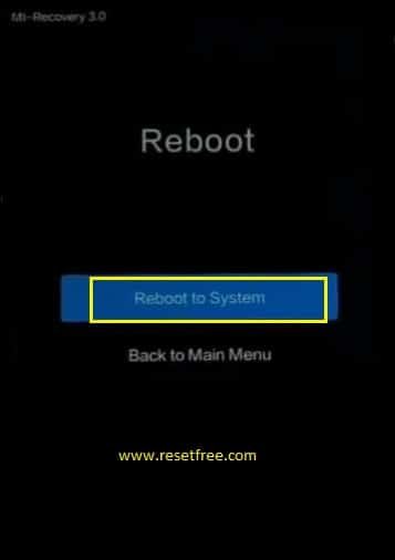 Reboot to system