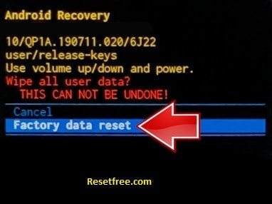 Factory data reset