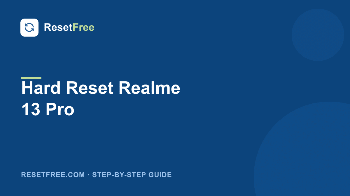 How to Hard Reset the Realme 13 Pro