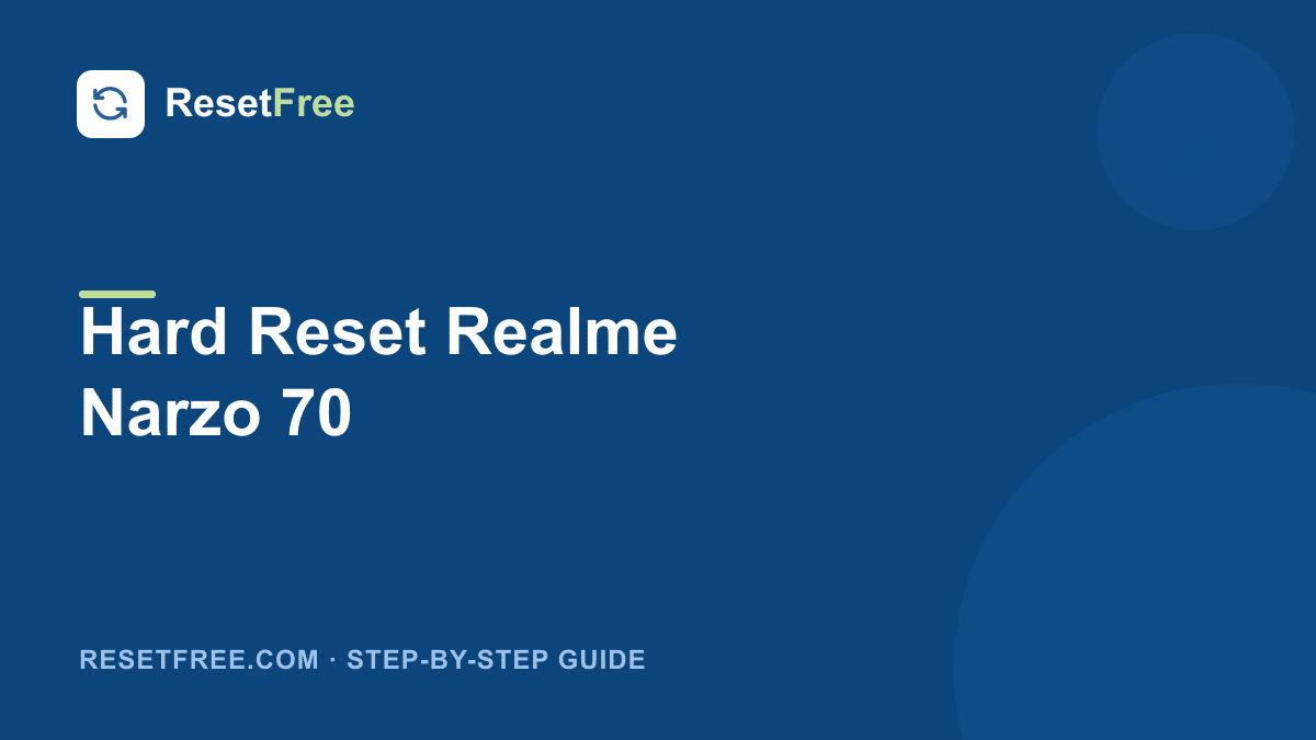 How to Hard Reset the Realme Narzo 70