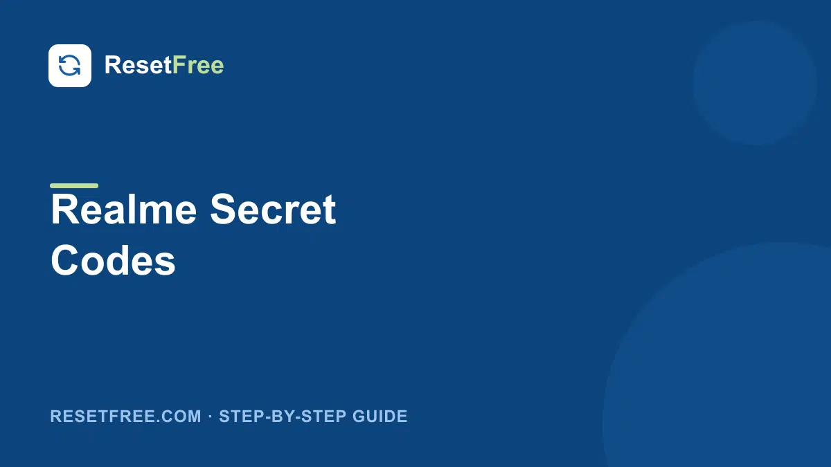Realme Secret Codes (USSD Dialer) List