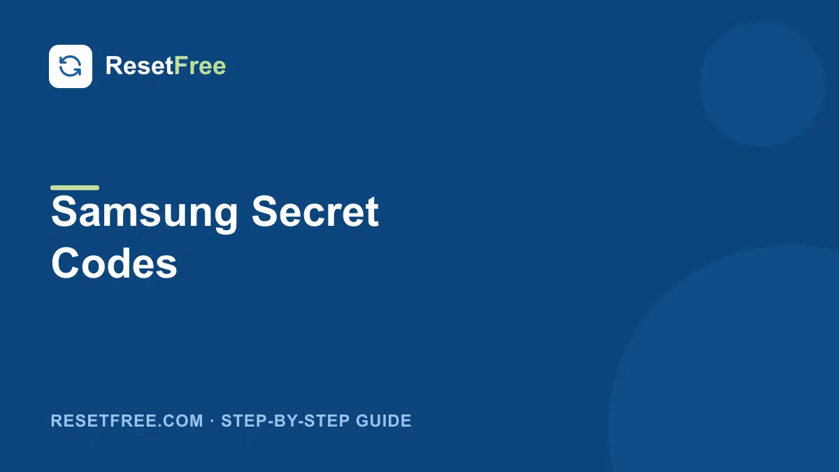 Samsung Secret Codes (USSD Dialer) List