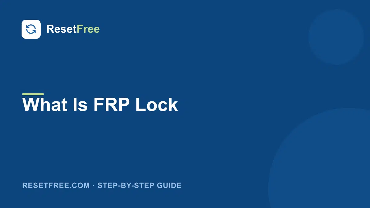 What Is FRP Lock and How to Handle It Safely